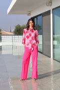 Isabel Wide Leg Trousers Short (Candy Pink)