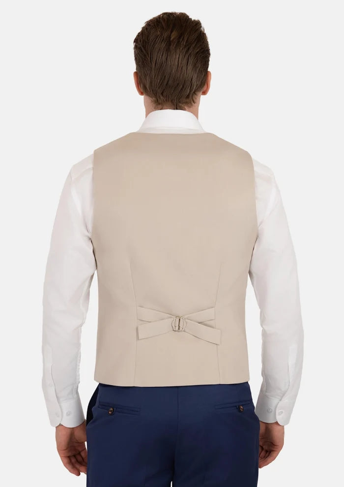Ivory Cotton Vest - SARTORO