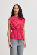 Ivy Sleeveless Top (Bright Rose)