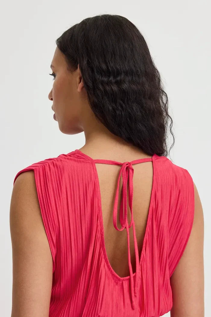 Ivy Sleeveless Top (Bright Rose)