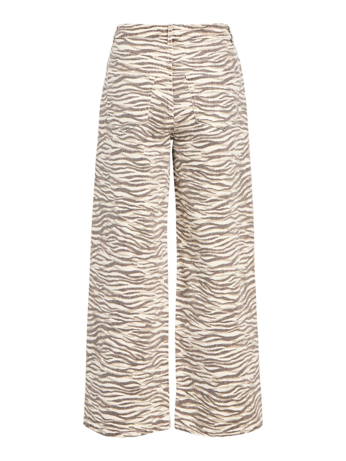 Jacinta High Waisted Jeans (Sandshell/Zebra)