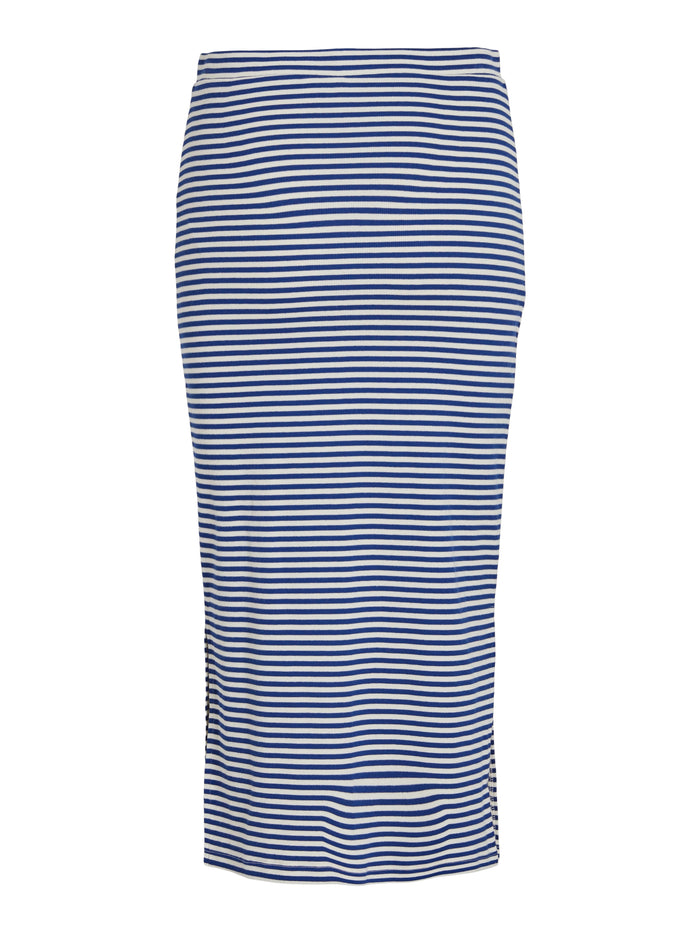 Jada High Waisted Pencil Skirt (Eggnog Blue)