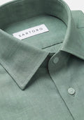 Jade Green Linen Shirt - SARTORO