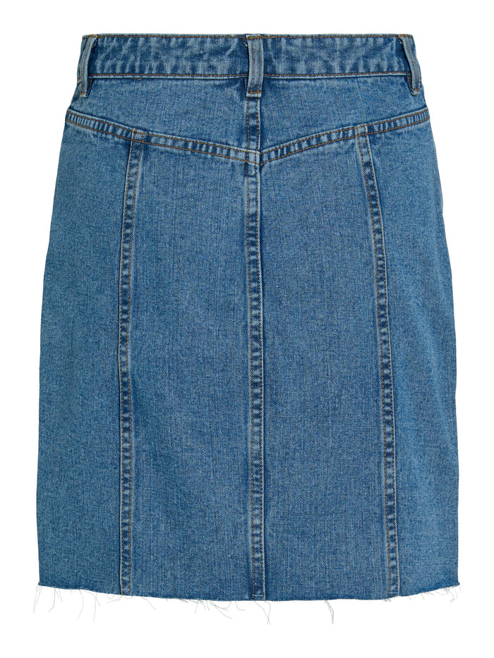 Jannie Denim Mini Skirt (Med Blue)