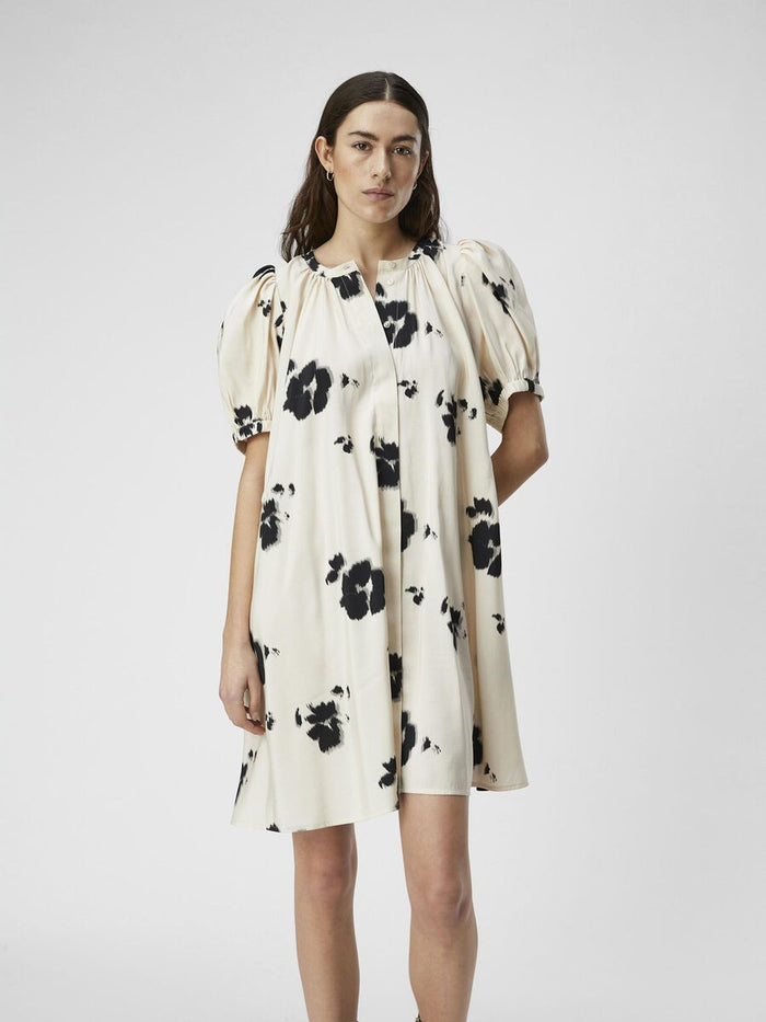 Jeanie Mini Dress (Sandshell/Flower)
