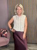 Jeanna Sleeveless Knit Top (Silver Grey)
