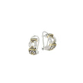 John Medeiros Antiqua Collection - Pavé Circle Post Clip Earrings