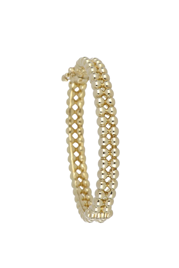 John Medeiros Beaded Collection 2 Row Bracelet in Gold