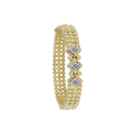 John Medeiros Beaded Collection 3 Row 3 Stone Bracelet in Gold