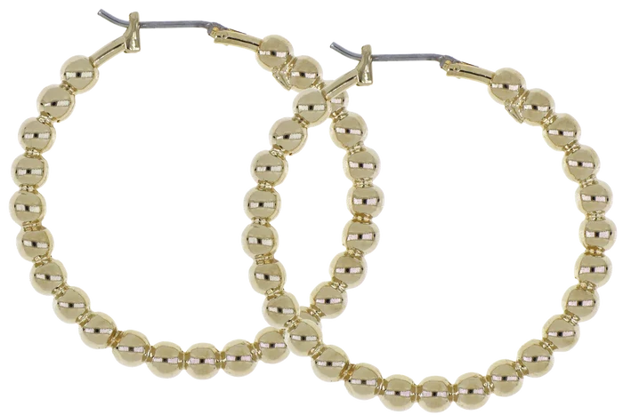 John Medeiros Beaded Collection Large Hoop Earrings