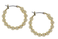 John Medeiros Beaded Collection Small Hoop Earrings in Gold