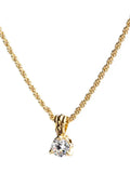 John Medeiros Beijos Collection - CZ Gold Prong Set Pendant Necklace