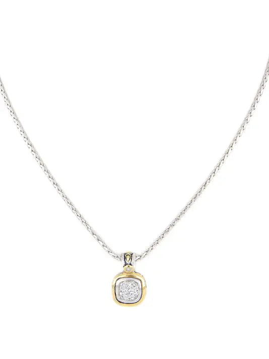 John Medeiros Nouveau Collection - Cushion Pavé Pendant with Chain