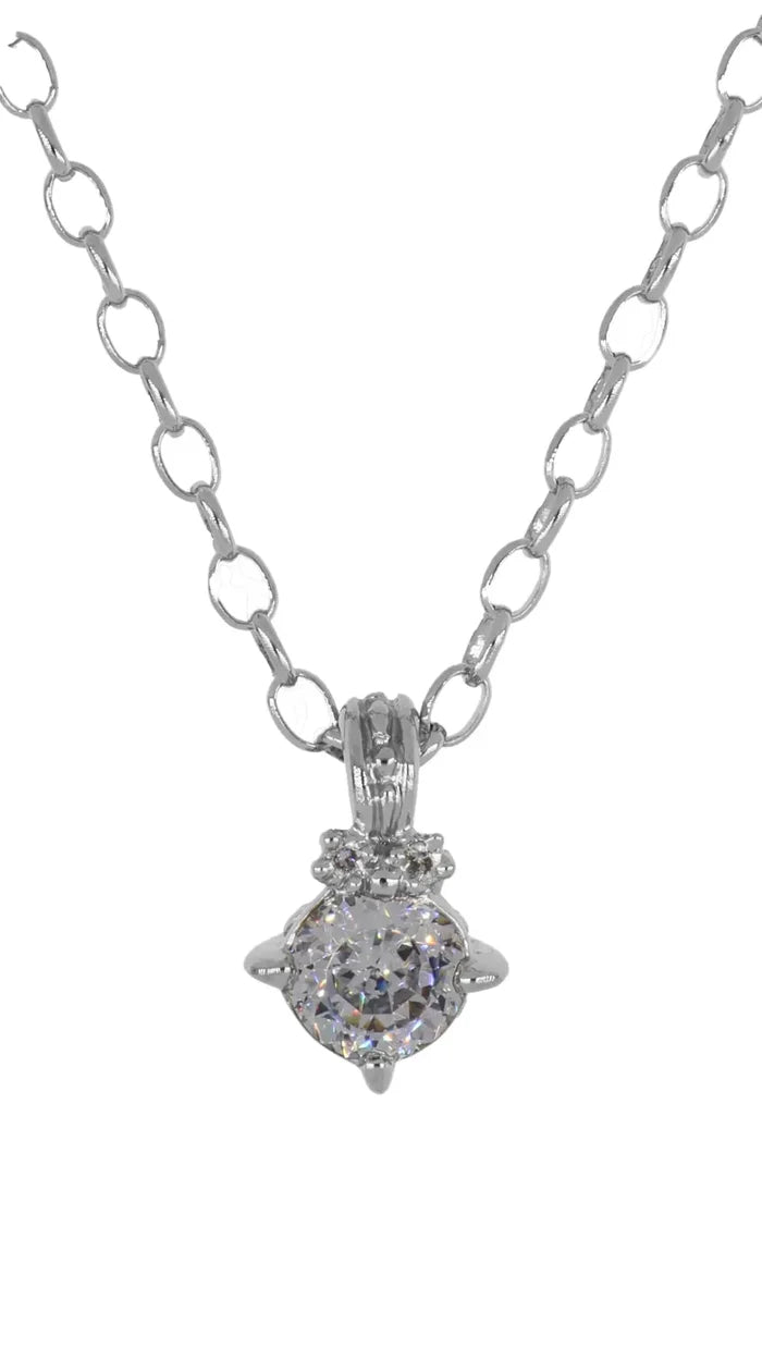 John Medeiros Silver Diamante - CZ 2 Carat 120 Facet, Necklace
