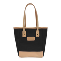 Jon Hart Alamo Heights Tote in Black Coated Canvas