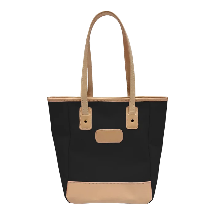 Jon Hart Alamo Heights Tote in Black Coated Canvas
