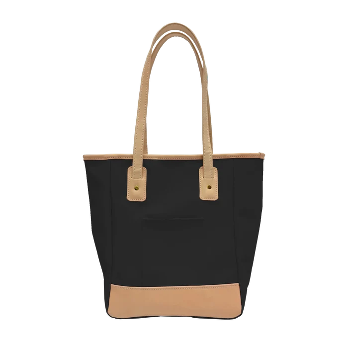 Jon Hart Alamo Heights Tote in Black Coated Canvas