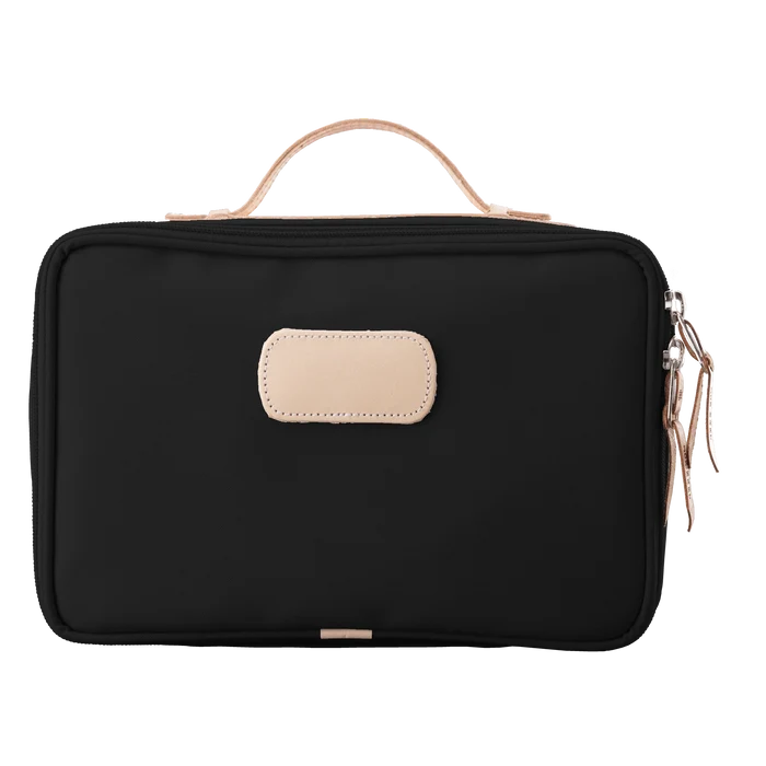 Jon Hart Large Travel Kit in Black Coated Canvas