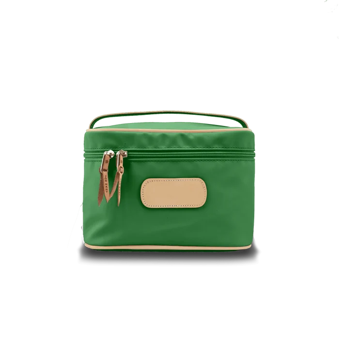 Jon Hart Makeup Case in Kelly Green Coated Canvas