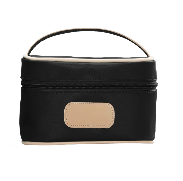 Jon Hart Mini Makeup Case in Black Coated Canvas