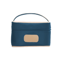 Jon Hart Mini Makeup Case in French Blue Coated Canvas