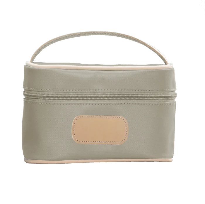 Jon Hart Mini Makeup Case in Tan Coated Canvas
