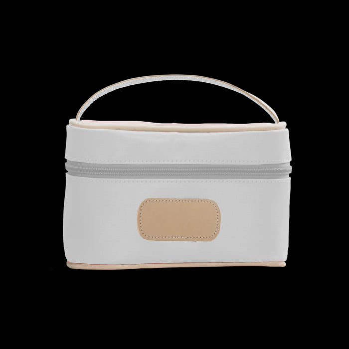 Jon Hart Mini Makeup Case in White Coated Canvas