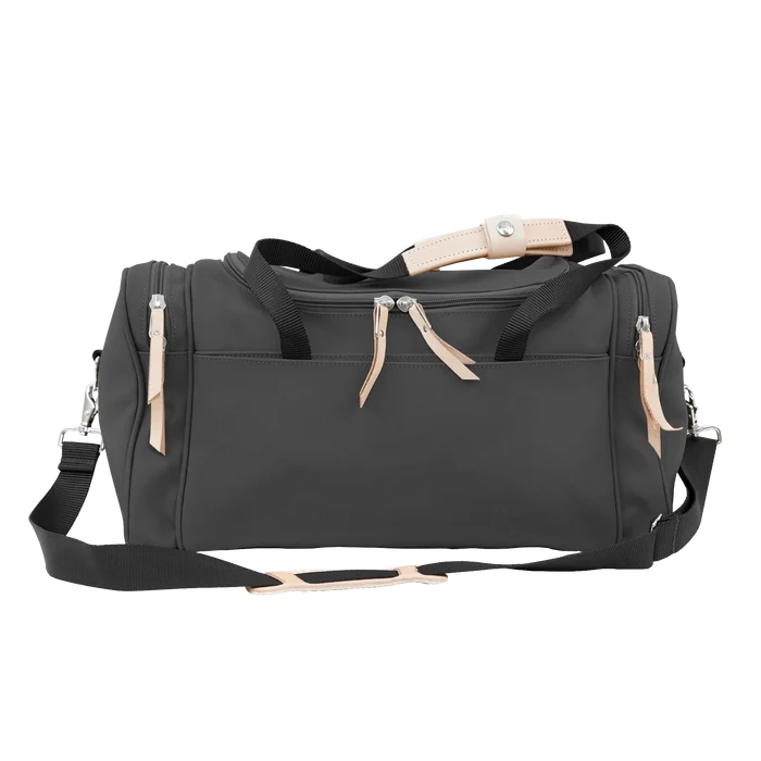 Jon Hart Small Square Duffel in Black Coated Canvas