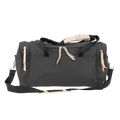 Jon Hart Small Square Duffel in Black Coated Canvas