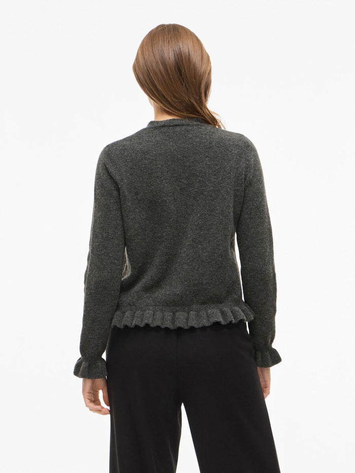 Julia Knit Cardigan (Medium Grey Melange)