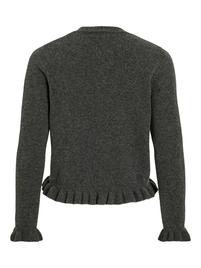 Julia Knit Cardigan (Medium Grey Melange)
