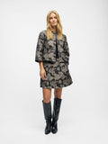 Juno Floral Mini Skirt (Black/Brown)