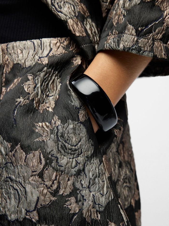Juno Floral Mini Skirt (Black/Brown)