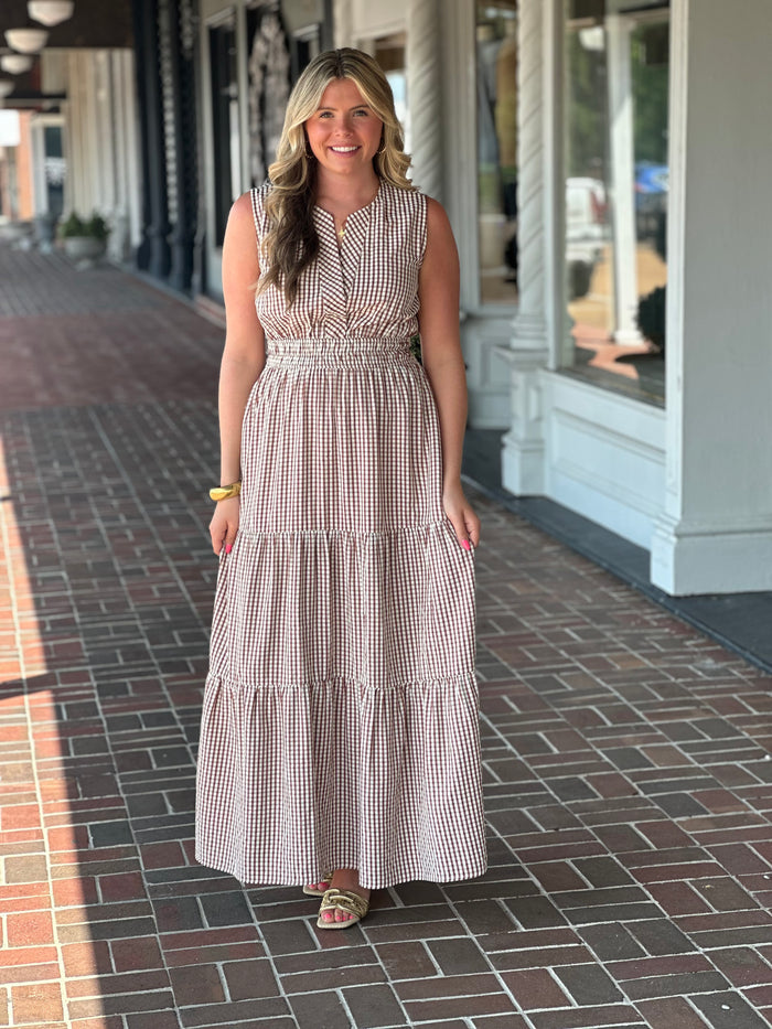 Just A Bit Better Brown Maxi Dress