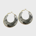 Kansas Charcoal Hoop Earring