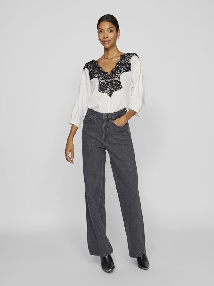 Karina Lace Top (Snow White/Black)