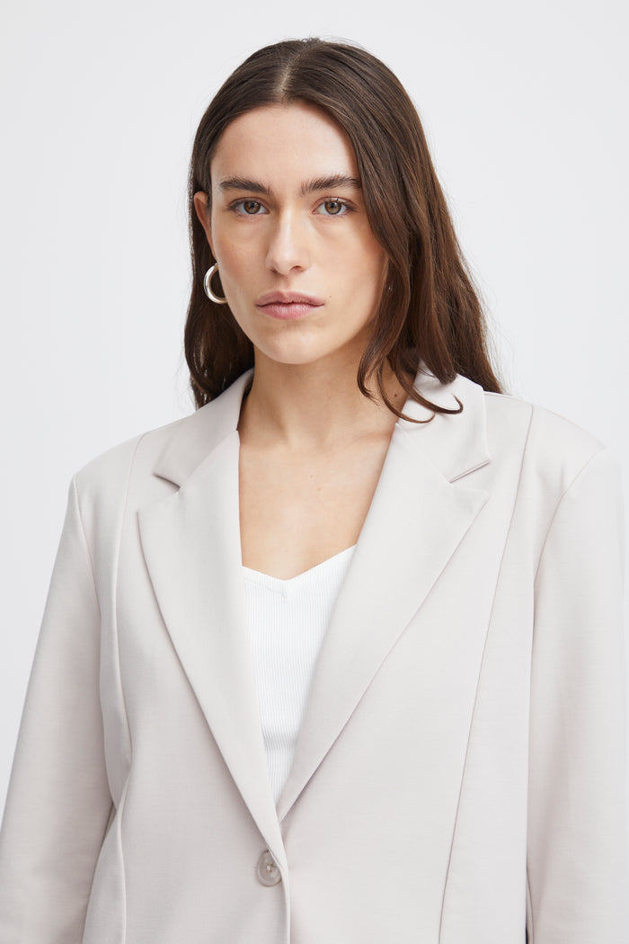 KARLA OVERSIZED BLAZER  (SILVER GREY)