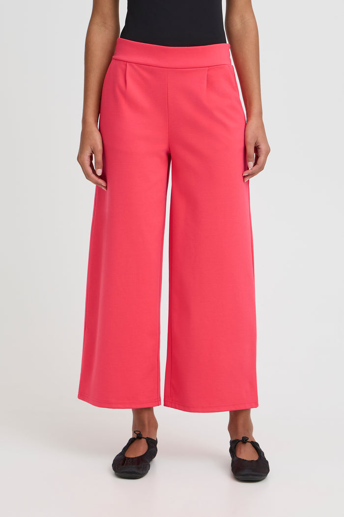 Kate Cropped Wide Leg Pants (Teaberry)