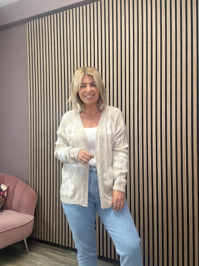 Kayla Open Cardigan (Beige)