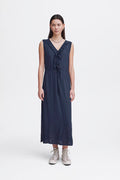 Kech Sleeveless Midi Dress (Navy)
