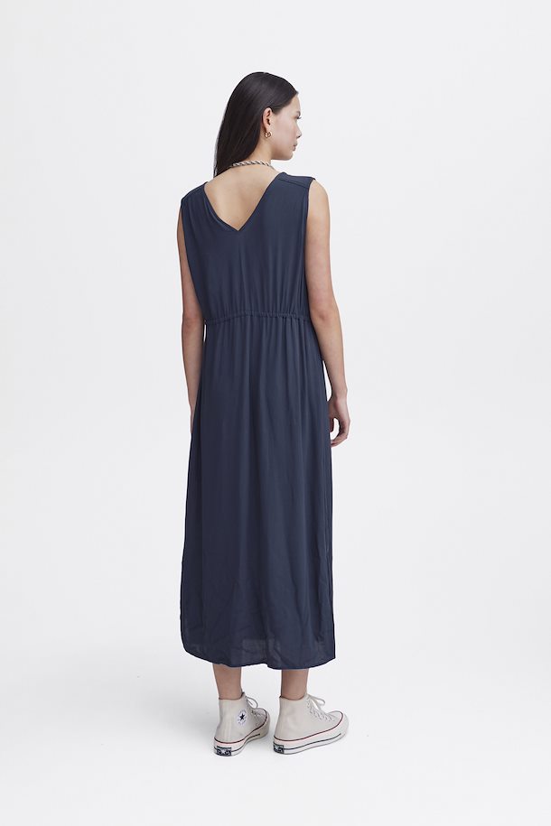 Kech Sleeveless Midi Dress (Navy)