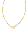 Kendra Scott Cailin Gold Pendant Necklace in White CZ