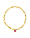 Kendra Scott CAILIN STRETCH BRACELET in GOLD PINK CRYSTAL