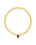 Kendra Scott CAILIN STRETCH BRACELET in GOLD RED CRYSTAL
