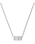 Kendra Scott Jamie Silver Short Pendant Necklace in White CZ