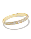 Kendra Scott Mikki Gold Pave Bangle Bracelet in White CZ