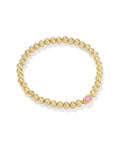 Kendra Scott Mini Elaina Gold Stretch Bracelet in Carnation Lab Grown Opal