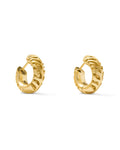 Kendra Scott Tiger Striped Mikki Gold Huggie Earrings