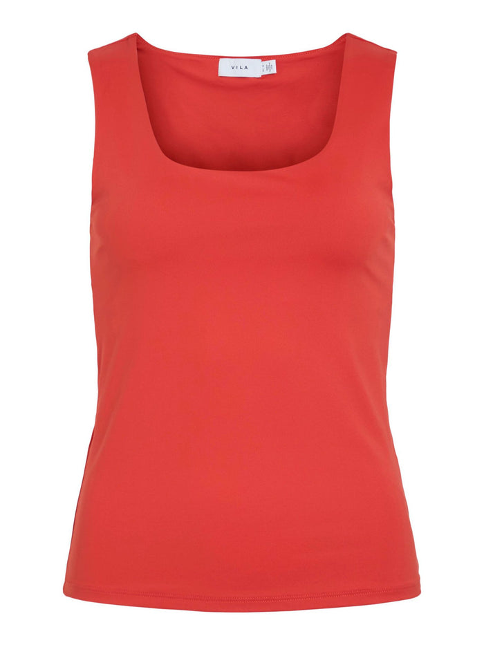 Kennza O-Neck Tank Top (Poppy Red)