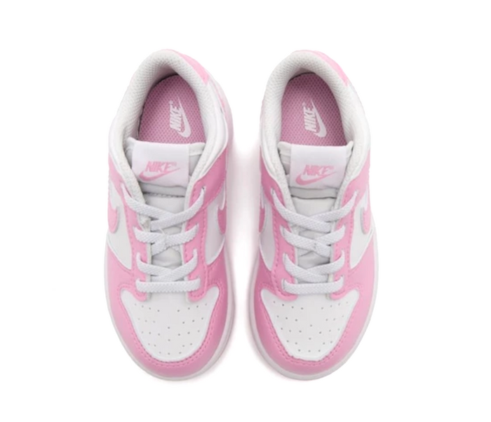 Kids Nike Dunk Low (White/Soft Pink)